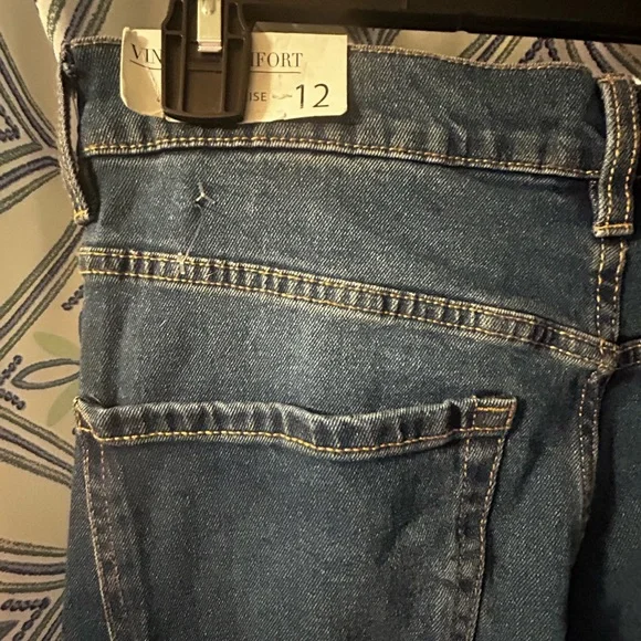 NWT Nicole Miller Vintage Comfort Jeans in Deep Blue W/Pockets “Worn Style” - Picture 6 of 16